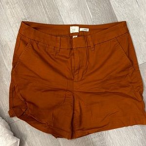 Burnt orange size to shorts material 98% cotton